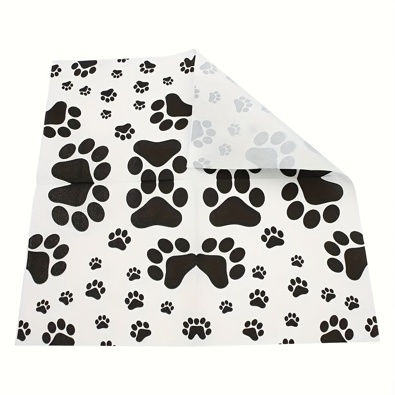 20pcs Dog Paw Prints Birthday Party Supplies Animal Theme Decorations