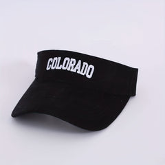 Men's Embroidered Letter Sun Hat Wide Brim Peaked Cap