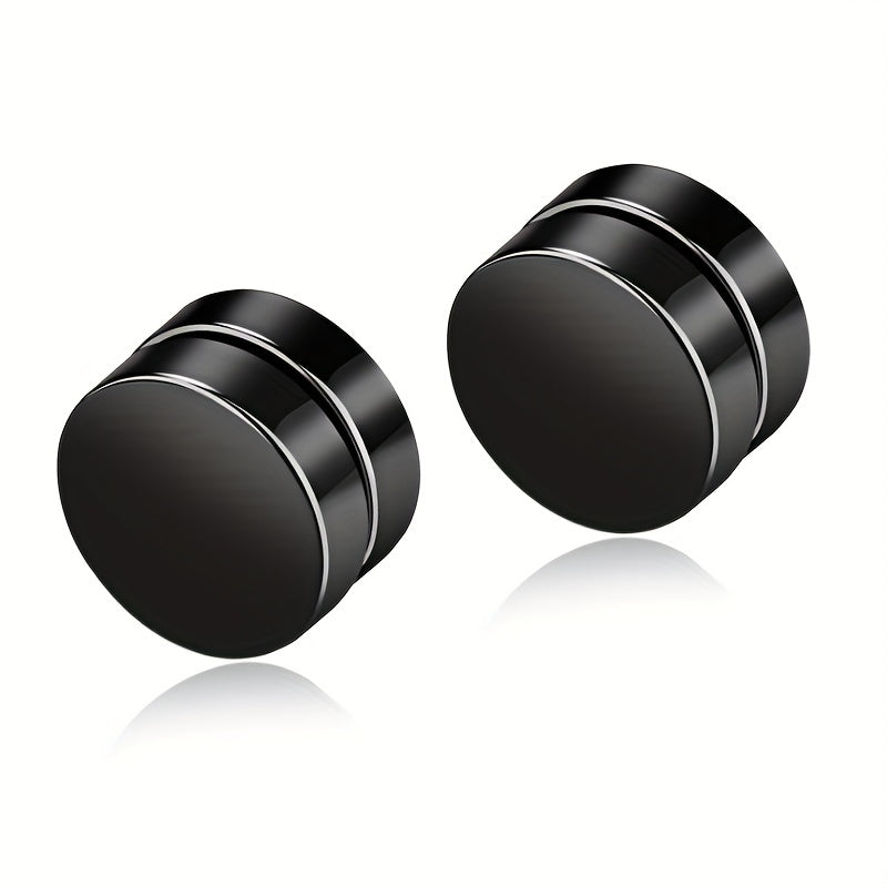 Men's Stainless Steel Magnetic Ear Clip Earrings