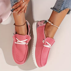 Women's Sequins Flat Loafers Lace Up Soft Sole Shoes