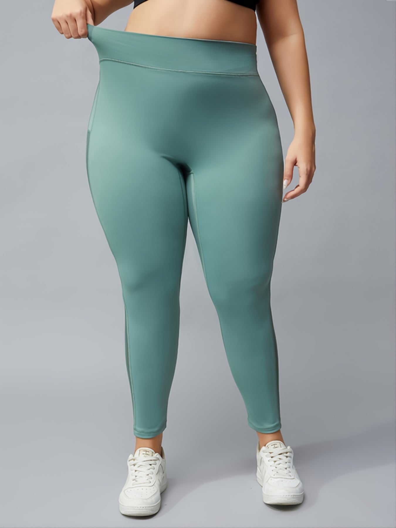  High Waist Mesh Sports Leggings