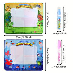 Reusable Magic Doodle Mat for Kids Washable Water Drawing Canvas Educational Toy