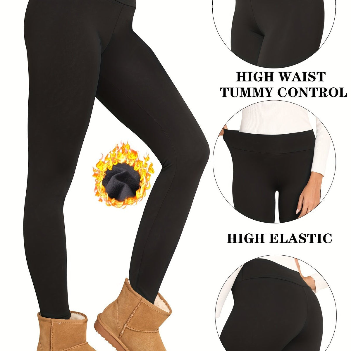 High Waist Yoga Seamless Thickened Fleece Warm Sports Leggings