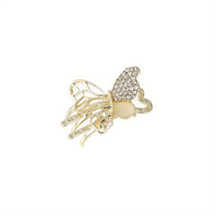 Metal Mini Hair Clip Rhinestone Butterfly Small Hair Clip Flower Hair Clip