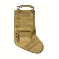 Christmas Stocking Bag Molle Pouch Zip Pocket Backpack Hanging Pouch