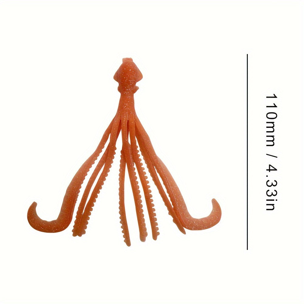 4pcs Luminous Soft Octopus Bait for Saltwater Fishing