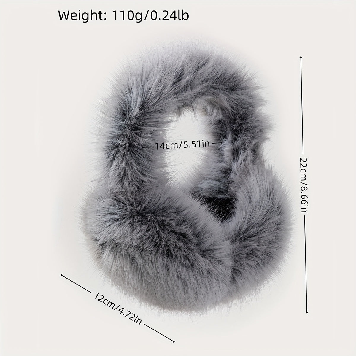 Women's Folding Frost Long Fur Warm Ear Muffs Adjustable Fit