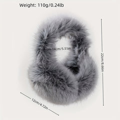 Women's Folding Frost Long Fur Warm Ear Muffs Adjustable Fit