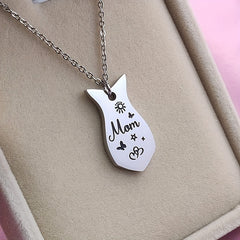 Stainless Steel Love Mother & Daughter Necklace Set