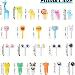 120pcs Animal Food Picks for Bento Boxes Mini Forks