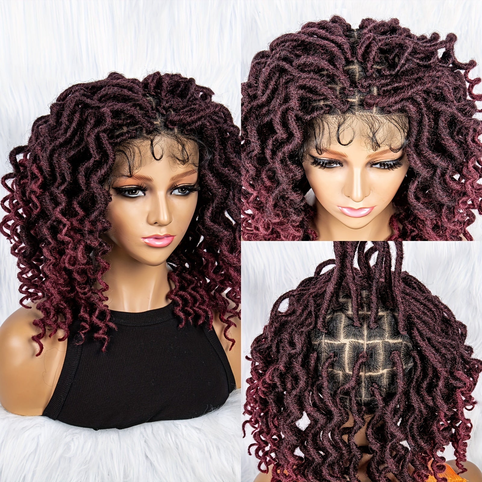 Synthetic Full Lace Wig For Women Short Braids Wigs