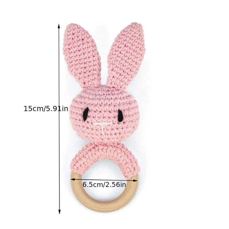 Animal Crochet Rattle Baby Toys Baby Car Hanging Bed Toys Knitted Dolls