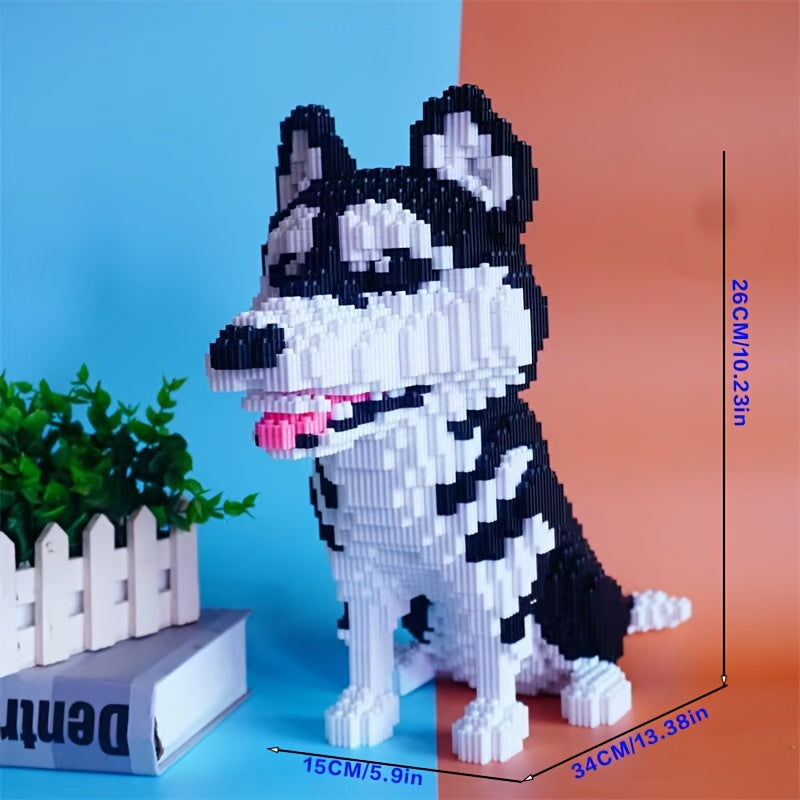 Husky Building Blocks Mini Pet Dog Toy 3D Puzzle Decoration Gift