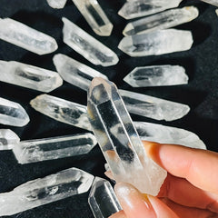 50g 100g Natural Clear Quartz Crystal Point Imperfect