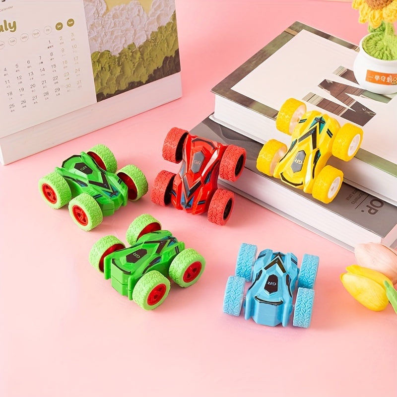 Inertia Stunt Toy Cars 4 Pack Dual Sided Flipping Vehicles