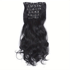 6pcs 60-96cm Body Wave Hair Extensions | Synthetic Fiber | 16 Clips