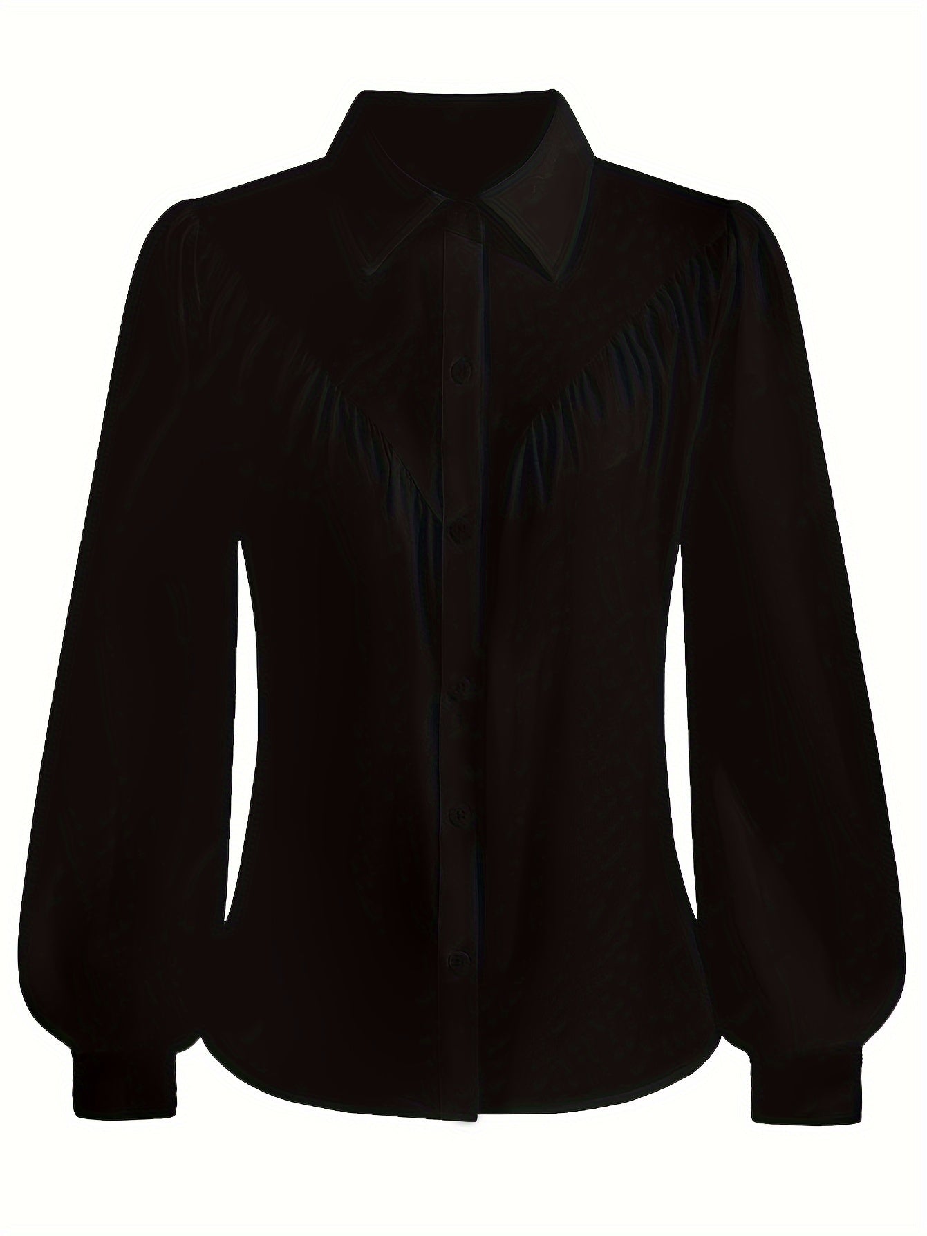 Women's Plus Size Ruched Long Sleeve Casual Blouse