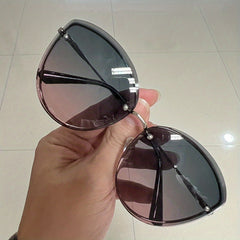 Oversized Cat Eye Sunglasses Gradient Lens UV400