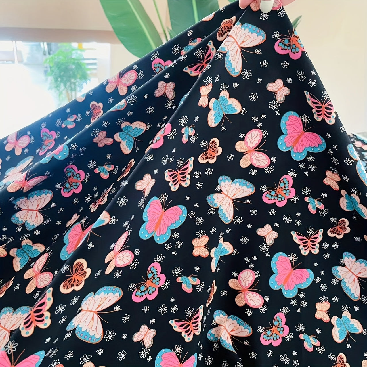 Butterfly Pattern Fabric 0.91m DIY Clothing Quilt Set