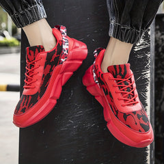 Men's Chunky Lace-up Sneakers Comfy Athletic Shoes