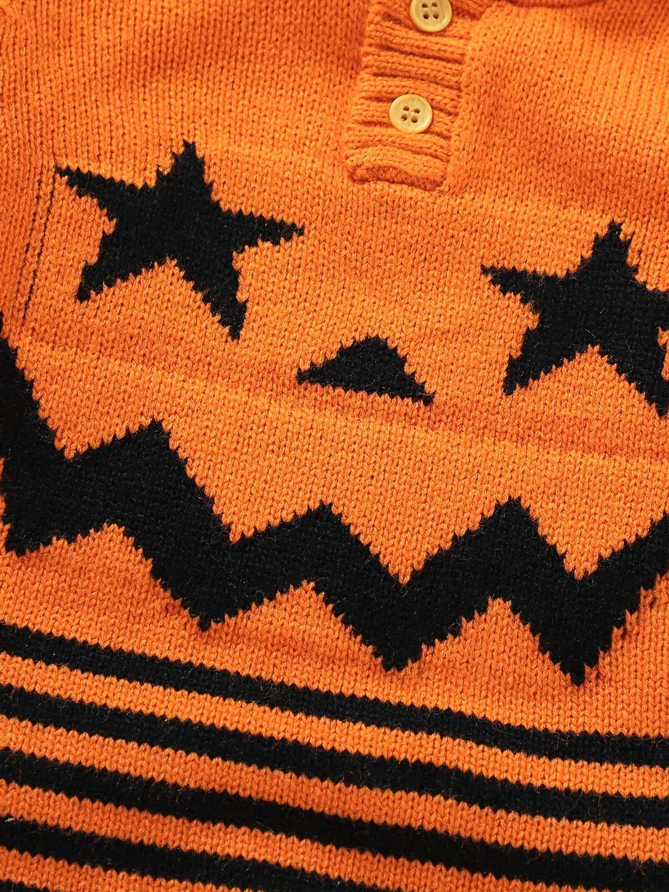 Baby Halloween Jacquard Knit Hooded Jumpsuit