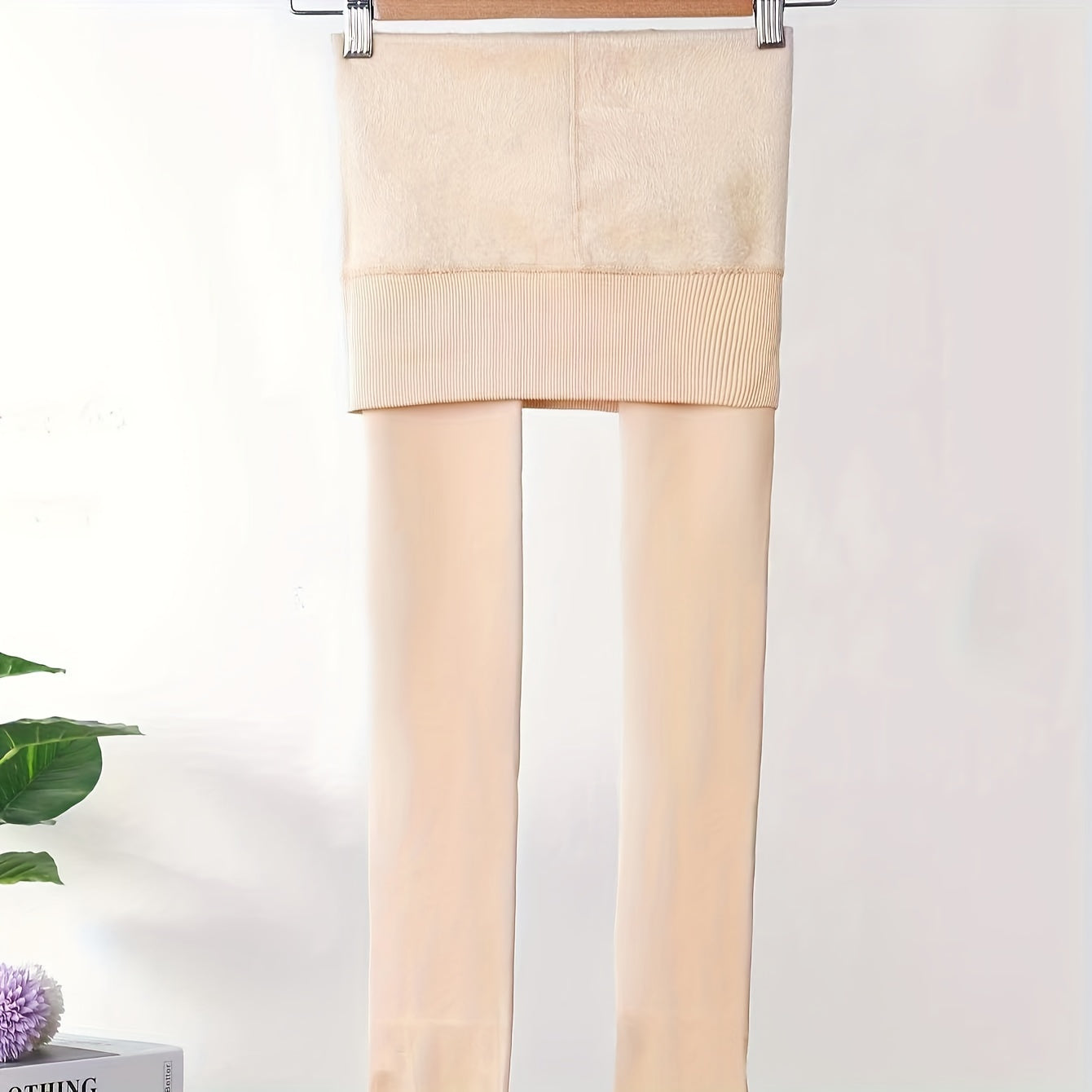 Plush Lined Tights High Waist Thermal Pantyhose Women's Stockings