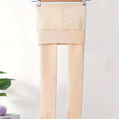 Plush Lined Tights High Waist Thermal Pantyhose Women's Stockings