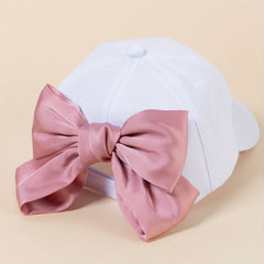 Big Ribbon Bowknot Baseball Cap Solid Y2K Dad Hats Adjustable