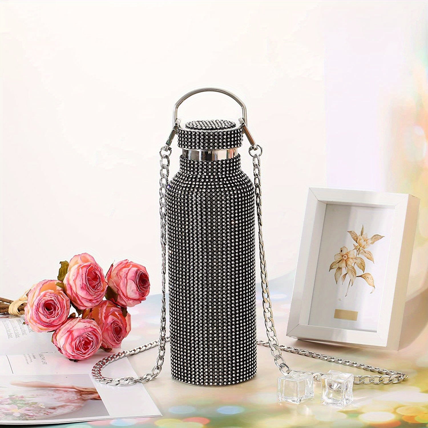500ml Stainless Steel Vacuum Cup Bling Water Bottle Insulated Thermal Bottle
