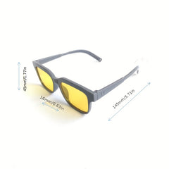 PC Lightweight Square Sunglasses + Cleaning Cloth + Anti-squeeze Box