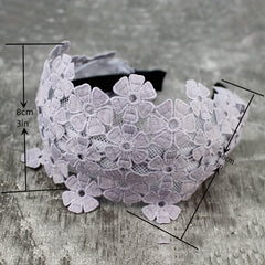 Flower Lace Headband Wide Brimmed Hair Hoop Hair Accessories