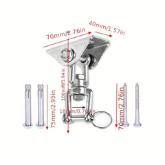 Heavy Duty Swing Hangers 360 Rotatable Suspension Hooks for Playground Porch