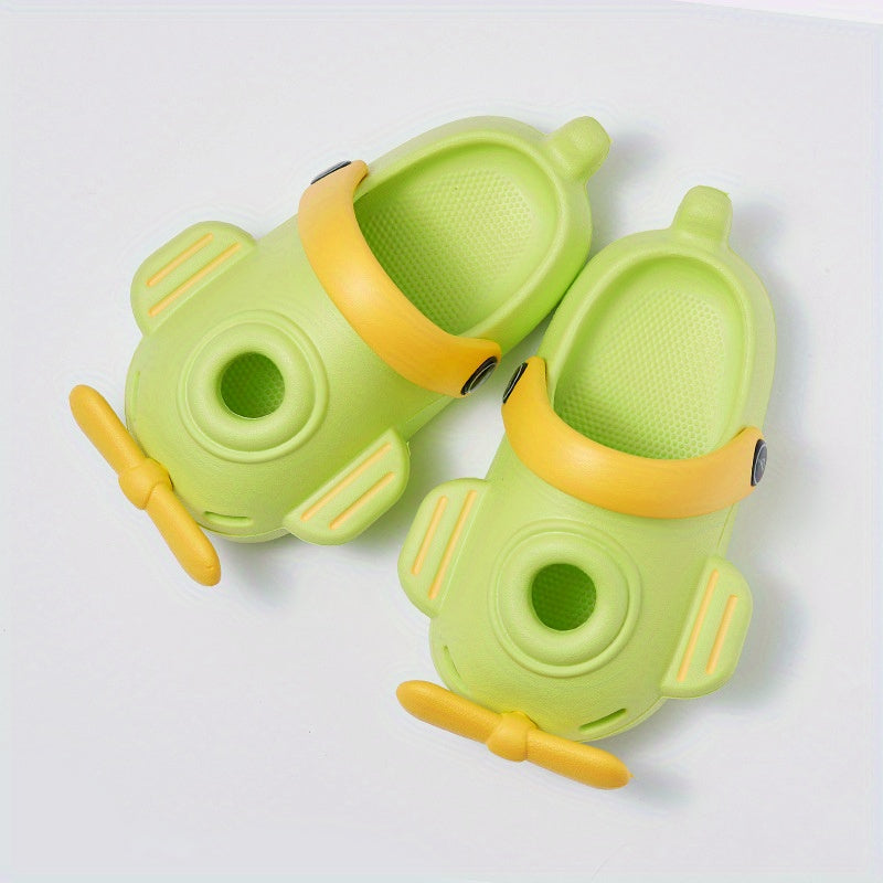 Kids Cartoon Airplane & Cloud Slippers Lightweight House Shoes