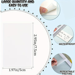 100pcs Transparent Sticky Notes 7.62 x 5.08 cm