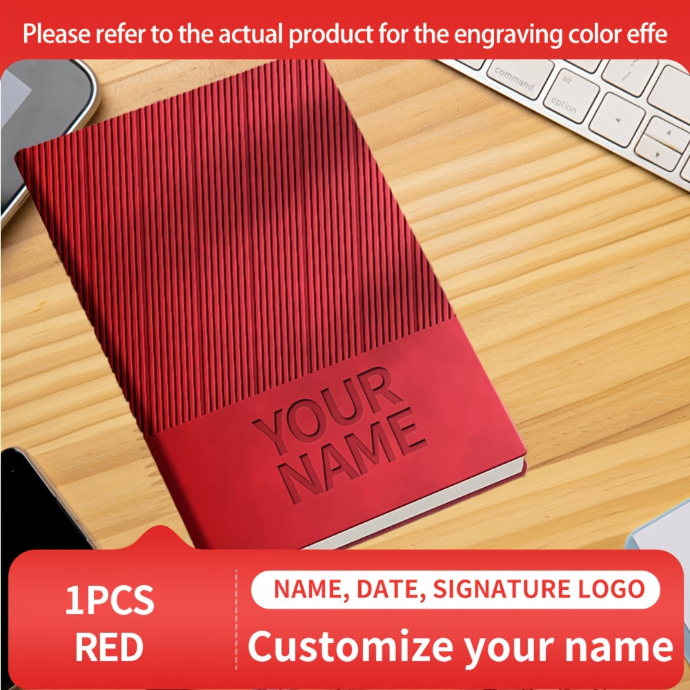 Personalized A5 Teal Red Notebook with Soft Cover