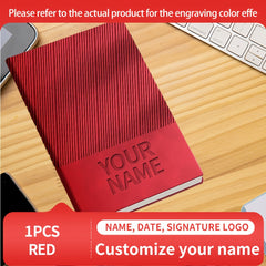 Personalized A5 Teal Red Notebook with Soft Cover