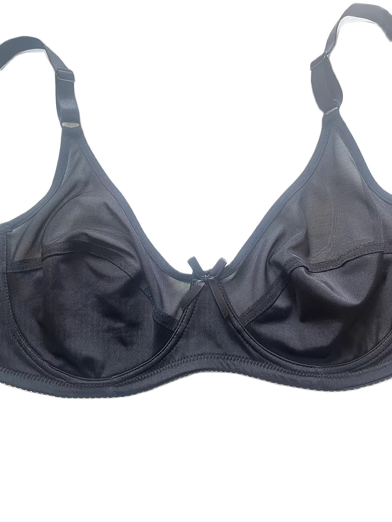  Sexy Bow Knot Mesh Underwire Back Closure Bra