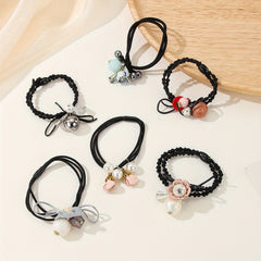 6pcs Faux Pearl Hair Tie Non Slip Scrunchie Ponytail Holder