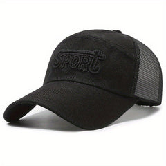 Men's Summer Linen Long Brim Baseball Cap Breathable Sunscreen Peaked Cap
