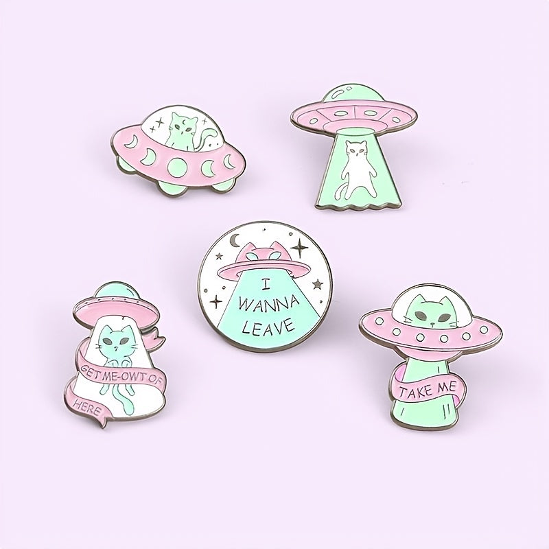 Creative Cartoon Space Alloy Brooch