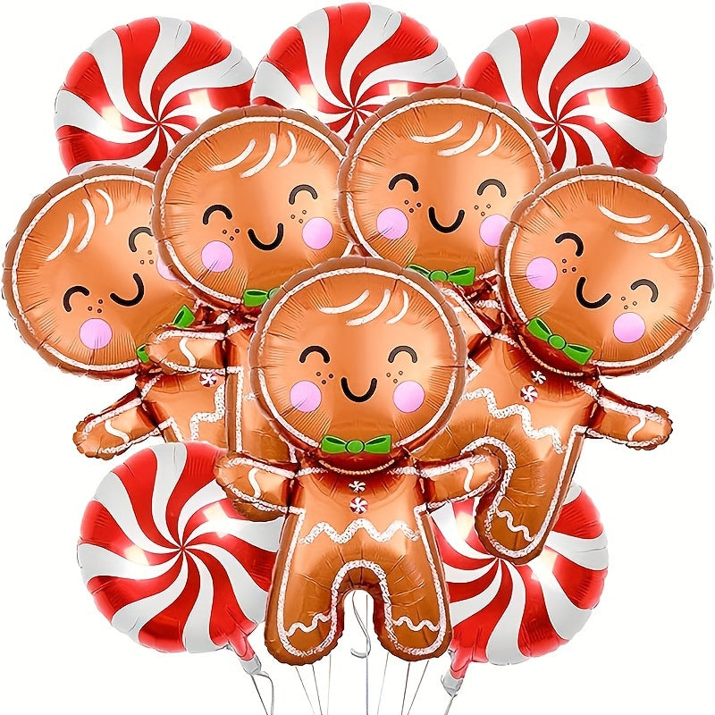 Christmas Gingerbread Man Balloon Winter Theme Party Decoration