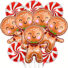 Christmas Gingerbread Man Balloon Winter Theme Party Decoration