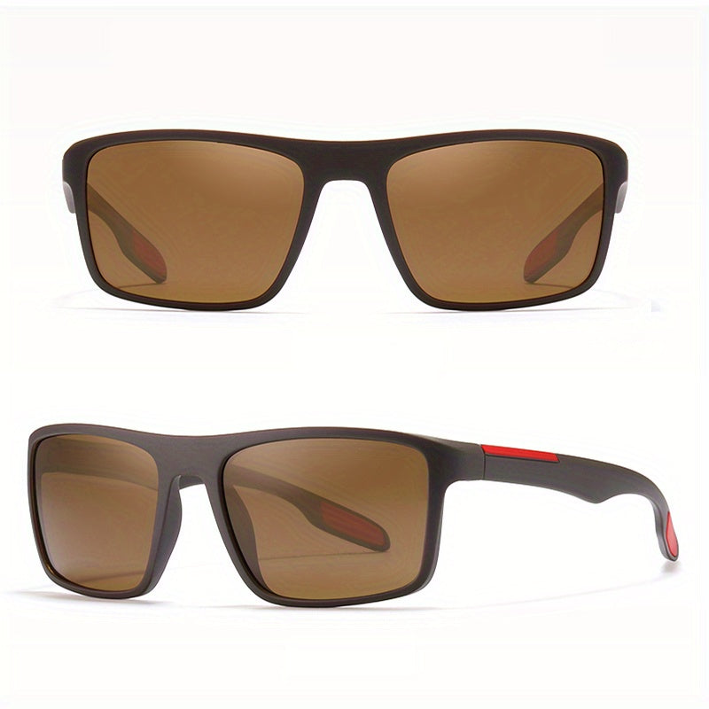 Polarized Sports Sunglasses Rectangular Frame for Men Women
