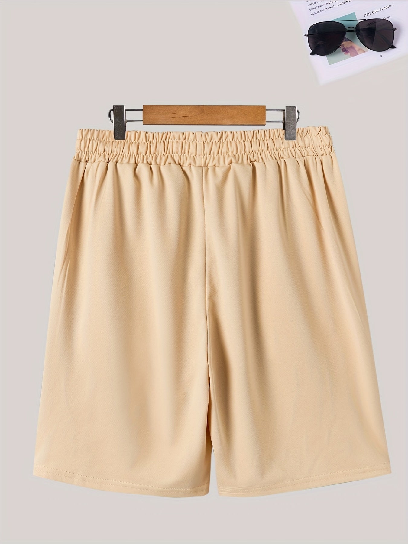 Men's Coconut Tree Printed Drawstring Shorts With Pockets