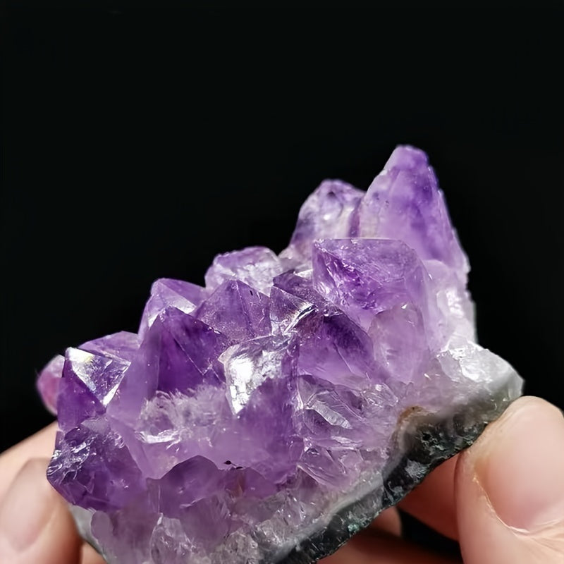 Natural Amethyst Cluster Mineral Specimen Gemstone Ornament DIY Jewelry