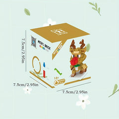 Santa Claus Snowman Elk Mini Building Blocks Toy Ornament Christmas Gift