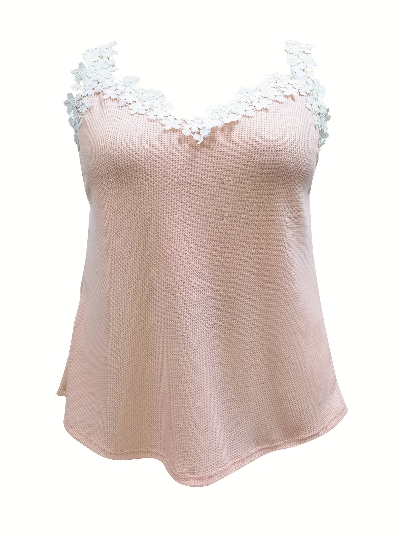  Casual Tank Top with Lace Detail