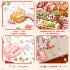 60 DIY House Sticker Set: 40 Scene Stickers & 20 Base Cards - 3D House Scenes