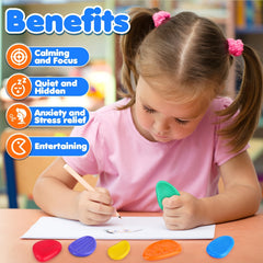 6pcs Children's Sensory Stone Box Set for Emotional Soothing