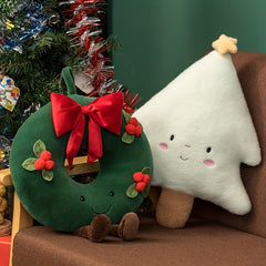40cm Christmas Gingerbread Man Wreath Festive Decoration & Plush Toy Gift